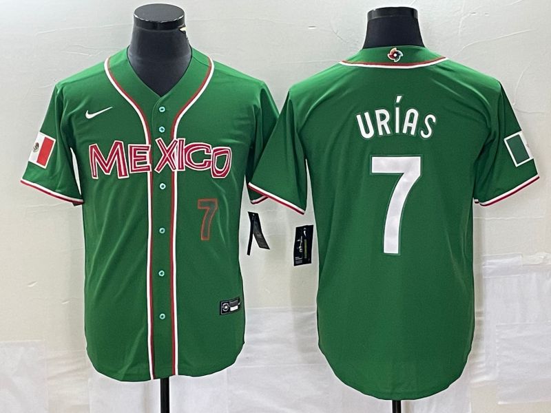 Men 2023 World Cub Mexico #7 Urias Green white Nike MLB Jersey11->more jerseys->MLB Jersey
